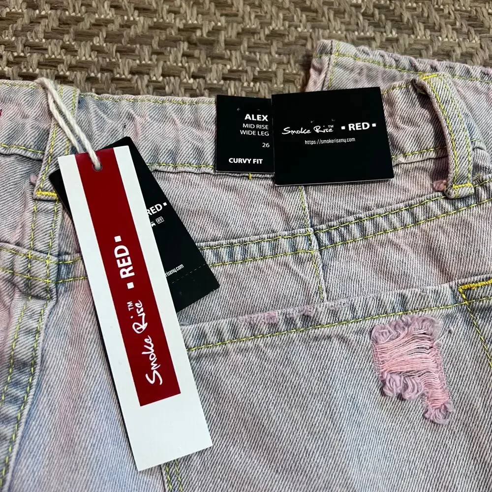 Smoke Rise Alex Mid Rise Wide Leg Curvy fit jean Sz 26